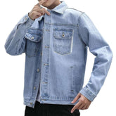 Lässige Herren Blue Jeansjacke